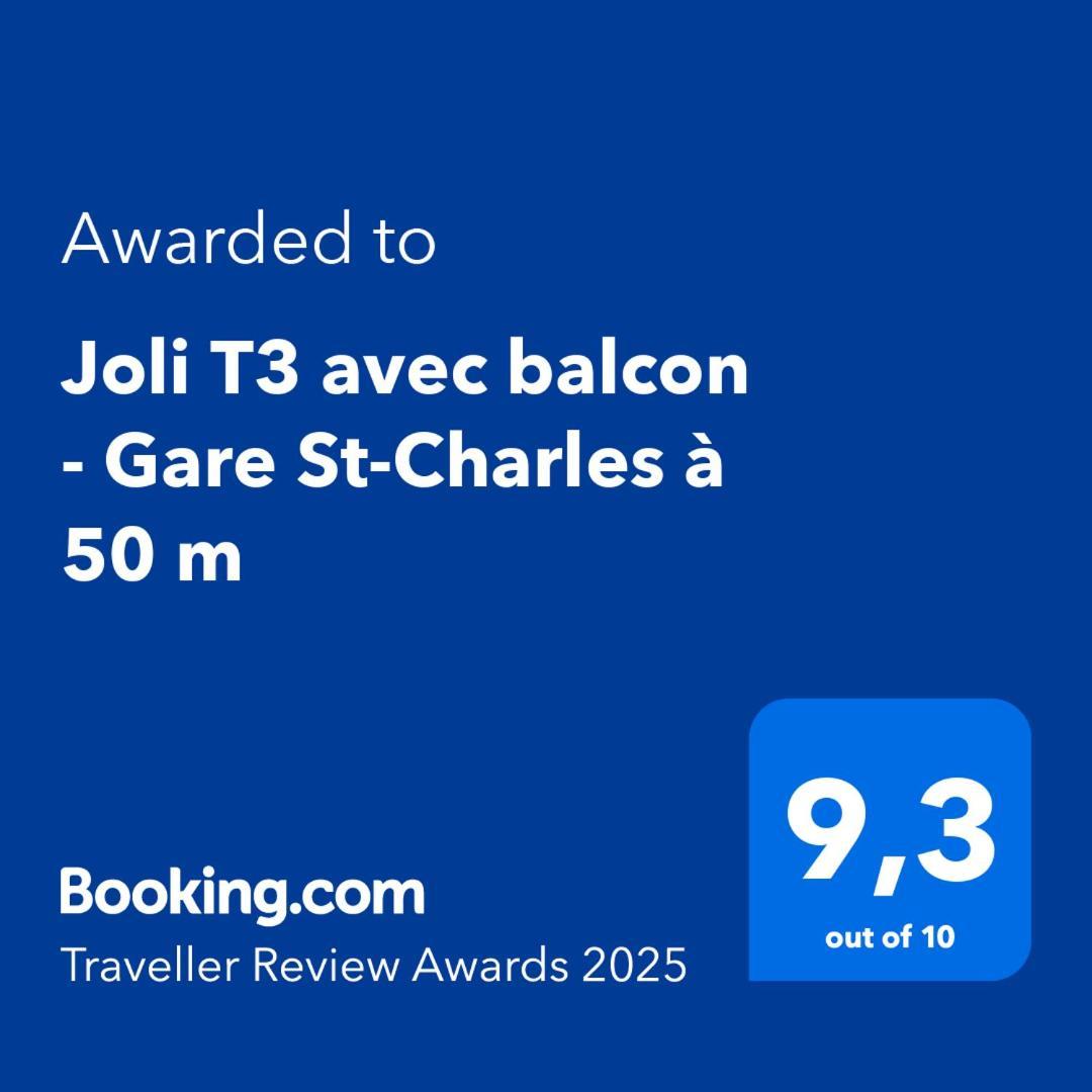 Joli T3 Avec Balcon - Gare St-Charles A 50 M Lejlighed Marseille Eksteriør billede
